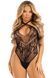 Еротичне боді Leg Avenue Thong teddy with strappy back Black One Size картинка 1