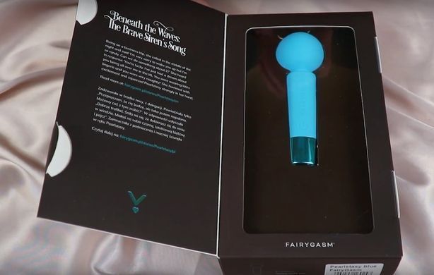 Мінівібромасажер-мікрофон FairyGasm Pearlstasy blue (діаметр 3,4 см) зображення