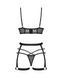 Сексуальний комплект з гартерами Obsessive Blomentis 3-pcs set, розмір XL/2XL картинка 4