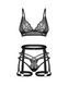 Сексуальний комплект з гартерами Obsessive Blomentis 3-pcs set, розмір XL/2XL картинка 3