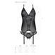 Корсет с пажами + трусики с ажурным декором и доступом Passion Ursula Corset black, размер S/M картинка 6