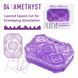 Міні-мастурбатор Tenga UNI Amethyst, аметистовий (з квадратними виступами) картинка 2
