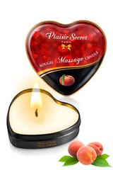 Масажна свічка сердечко Plaisirs Secrets Peach Персик (35 мл) зображення