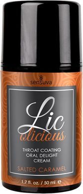 Пробник геля для мінету Sensuva Lic-o-licious Salted Caramel, солона карамель (6 мл) зображення