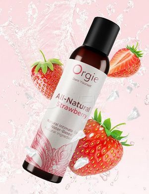 Съедобный лубрикант на водной основе Orgie All Natural Strawberry, клубника (150 мл) картинка