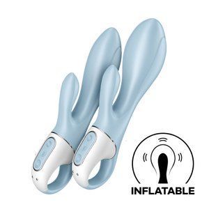 Вібратор-кролик надувний Satisfyer Air Pump Bunny 1 (діаметр 4 - 5,5 см) зображення
