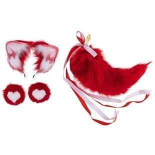 Анальна пробка з хвостом лисиці LOCKINK SEVANDA Red Vixen Set with Pear-shape Plug (діаметр 2,3 см) зображення