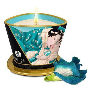 Массажная свеча с афродизиаками Shunga MASSAGE CANDLE Island Blossoms, цветочный аромат (170 мл) картинка