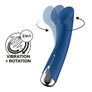 Вібратор для точки G з ротацією Satisfyer Spinning G-Spot 1 Blue (діаметр 3,5 см) зображення