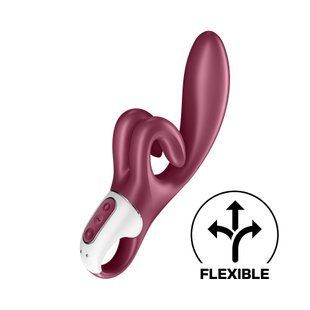 Вібратор-кролик з подвійним відростком Satisfyer Touch Me Red (діаметр 4 см) зображення