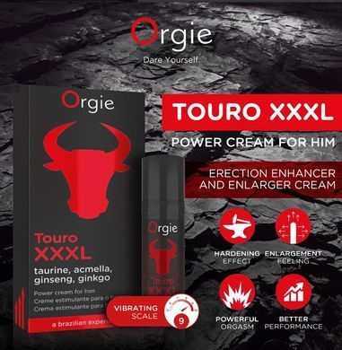 Крем для усиления эрекции с эффектом вибрации Orgie Touro XXXL Power Cream (15 мл) картинка