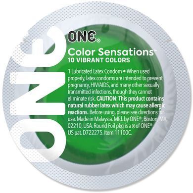 Презерватив зі змазкою ONE Color Sensations ONE with nature Emerald (1 шт) зображення