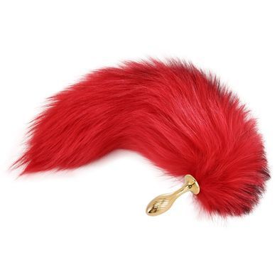 Анальна пробка з хвостом лисиці LOCKINK SEVANDA Red Vixen Set with Pear-shape Plug (діаметр 2,3 см) зображення