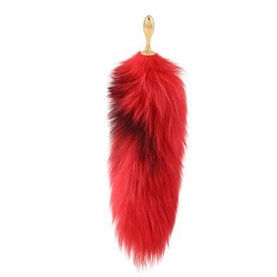 Анальна пробка з хвостом лисиці LOCKINK SEVANDA Red Vixen Set with Pear-shape Plug (діаметр 2,3 см) зображення