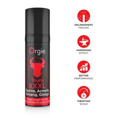 Крем для усиления эрекции с эффектом вибрации Orgie Touro XXXL Power Cream (15 мл) картинка