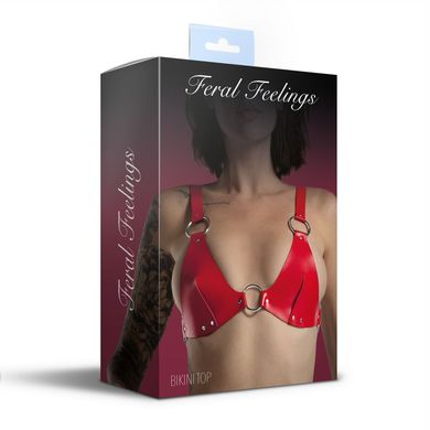 Ліф з натуральної шкіри Feral Feelings Bikini Top Red зображення