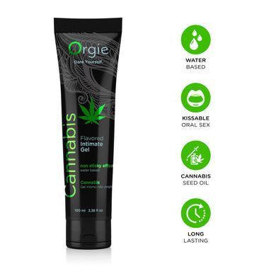 Їстівний лубрикант на водній основі Orgie Lube Tube Cannabis, насіння конопель (100 мл) зображення