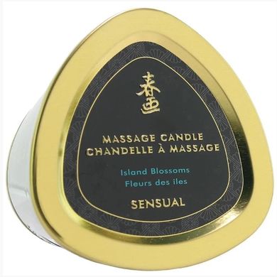 Масажна свічка з афродизіаками Shunga MASSAGE CANDLE Island Blossoms, квітковий аромат (170 мл) зображення