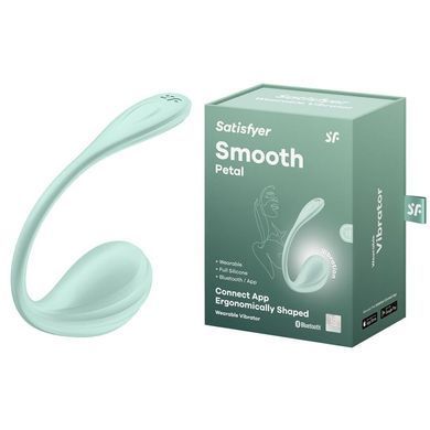 Смарт-віброяйце Satisfyer Smooth Petal Connect App Mint (діаметр 3,8 см) зображення