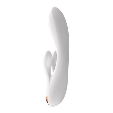 Смарт вібратор кролик із подвійним відростком Satisfyer Double Flex White (діаметр 3,5 см) зображення