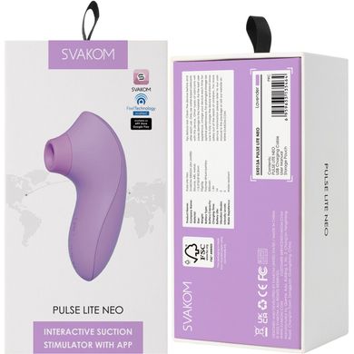 Смарт вакуумний стимулятор Svakom Pulse Lite Neo Lavender зображення