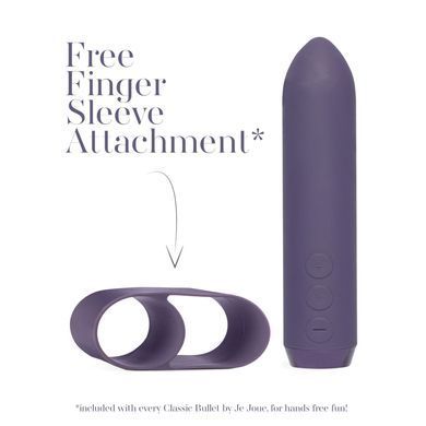 Вибропуля клиторальная Je Joue Classic Bullet Vibrator Purple (фиксация на палец) картинка