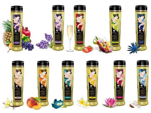 Масажна олія зволожуюча Shunga Seduction Midnight Flower (240 мл) зображення