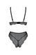 Комплект з ажурним декором: ліф та трусики Passion AMBERLY SET black, розмір L/XL картинка 4