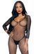 Бодистокинг с открытым доступом Leg Avenue V Front Bodystocking Black O/S картинка 4