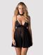 Невероятная рубашка с трусиками и чокерам Obsessive Donarella babydoll & thong, размер XS/S картинка 1