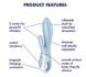 Вібратор-кролик надувний Satisfyer Air Pump Bunny 1 (діаметр 4 - 5,5 см) картинка 7