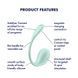 Смарт-віброяйце Satisfyer Smooth Petal Connect App Mint (діаметр 3,8 см) картинка 9