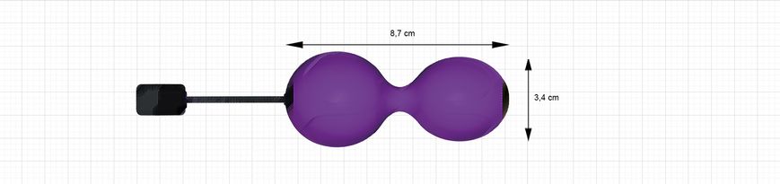Вагинальные шарики с вибрацией Adrien Lastic Kegel Vibe Purple (диаметр 3,7 см) картинка