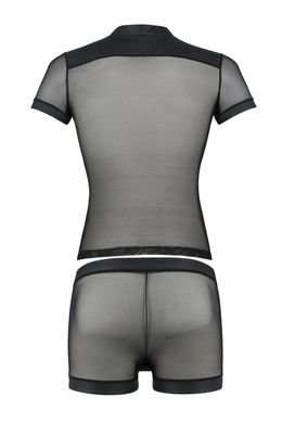 Прозорий комплект: футболка і шорти Passion 052 SET MICHAEL black, розмір S/M зображення