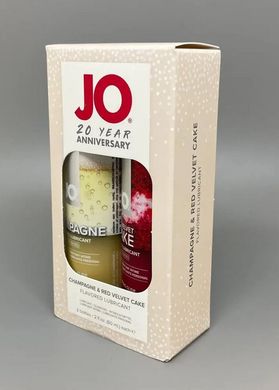 Набір їстівних змазок на водній основі System JO Champagne & Red Velvet Cake Limited Edition (2 шт × 60 мл) зображення