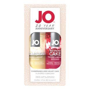 Набор съедобных смазок на водной основе JO Champagne & Red Velvet Cake Limited Edition (2 шт &times; 60 мл) картинка