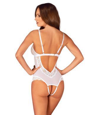 Эротическое полупрозрачное боди с доступом Obsessive Heavenlly crotchless teddy, размер XS/S картинка