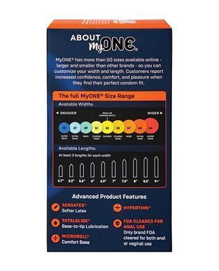 Презервативи зволожені MyONE Extra Wide & Long (10 шт, картонна коробка) зображення
