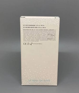 Набір їстівних змазок на водній основі System JO Champagne & Red Velvet Cake Limited Edition (2 шт × 60 мл) зображення