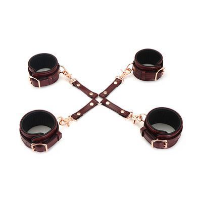Шкіряна хрестовина Liebe Seele Wine Red Hogtie зображення