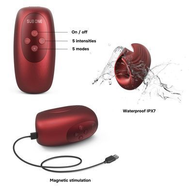Мастурбатор с технологией постукивания Manwan SUB.ONE Velvet Red картинка