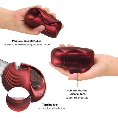 Мастурбатор с технологией постукивания Manwan SUB.ONE Velvet Red картинка