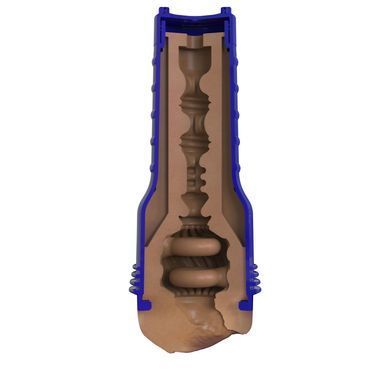Мастурбатор-вагіна Fleshlight Boost Bang Medium Dark Flesh, плаваючі кільця Turbo Tech зображення