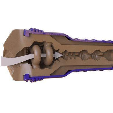 Мастурбатор-вагіна Fleshlight Boost Bang Medium Dark Flesh, плаваючі кільця Turbo Tech зображення