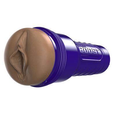 Мастурбатор-вагіна Fleshlight Boost Bang Medium Dark Flesh, плаваючі кільця Turbo Tech зображення