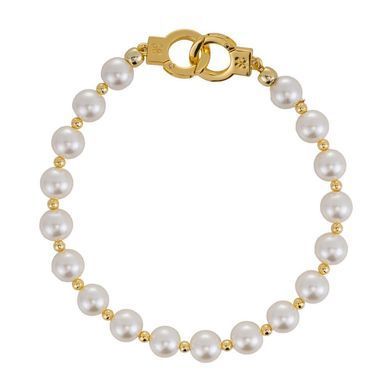 Набір БДСМ: перлинний нашийник з повідцем та наручники LOCKINK Pearl Bondage & Restraint Set зображення