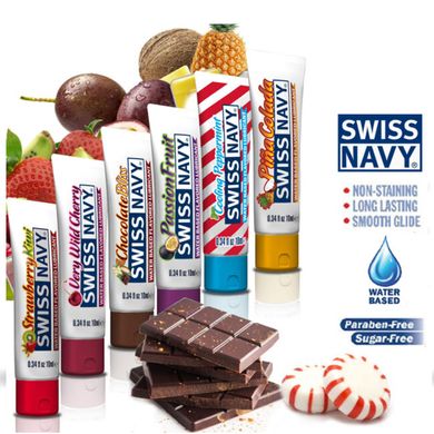 Пробник їстівного лубриканта на водній основі Swiss Navy Strawberry Kiwi, полуниця та ківі (5 мл) зображення