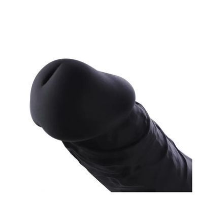 Силіконовий фалоімітатор Hismith 8.3" Silicone Dildo Black (діаметр 4,5 см) зображення