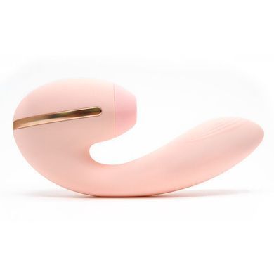 Вакуумный стимулятор + вибратор Kistoy Tina Mini Light Pink (диаметр 3,2 см) картинка