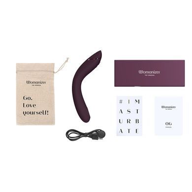 Вібратор для точки G з вакуумною стимуляцією Womanizer OG Aubergine (діаметр 3,9 см) зображення